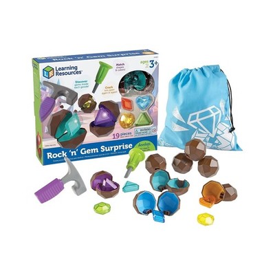 Learning Resources Rock  n Gem Surprise Sorting Matching Counting Set - 19 Piece