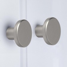 Goldenwarm 10 St&uuml;ck M&ouml;belkn&ouml;pfe Silber Schrankkn&ouml;pfe Runde, Schubladenknopfe Alu