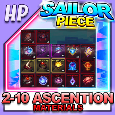 SAILOR PIECE   2 -10 ASCENTION MATERIALS   [ FAST DELIVERY ]