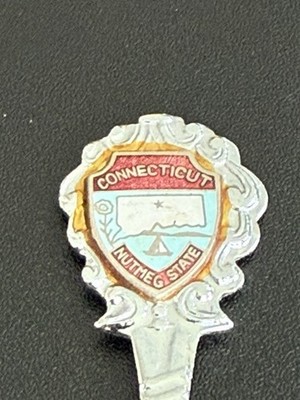 Vintage Souvenir Spoon US Collectible Connecticut Nutmeg State