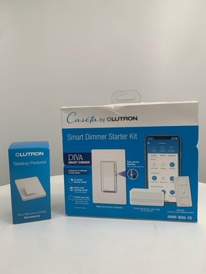 Lutron Diva Smart Dimmer Switch Kit for Caseta Lighting w/ Hub, Pico Remote &