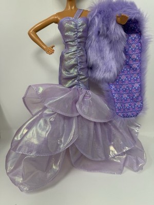 Mattel Barbie Gala Collection Lavender Daydream Model Muse Gown & Stole For Doll