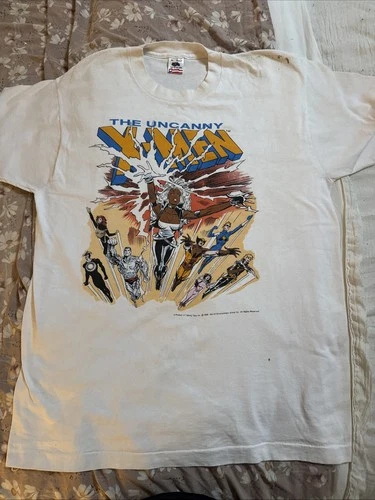 Vintage 1988 X-Men Marvel The Uncanny Comic Images T-Shirt Size XL