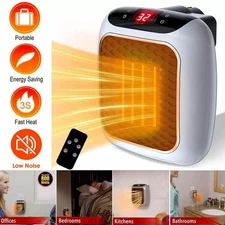 Electric Wall Heater Plug-In 800W Portable Radiant Space Heater | Energy-Saving