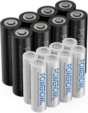 POWEROWL AA AAA Rechargeable Batteries, Pre-Charged High Capacity 2800mAh  1000