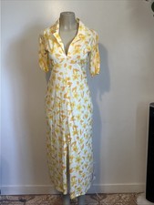 ASOS Design Ultimate MIDI-TEA DRESS Floral Yellow Print Size US 6
