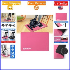Pink Non-Slip Workout Mat for Elliptical Machines, 23.6 x 23.6 in, Floor Prot...