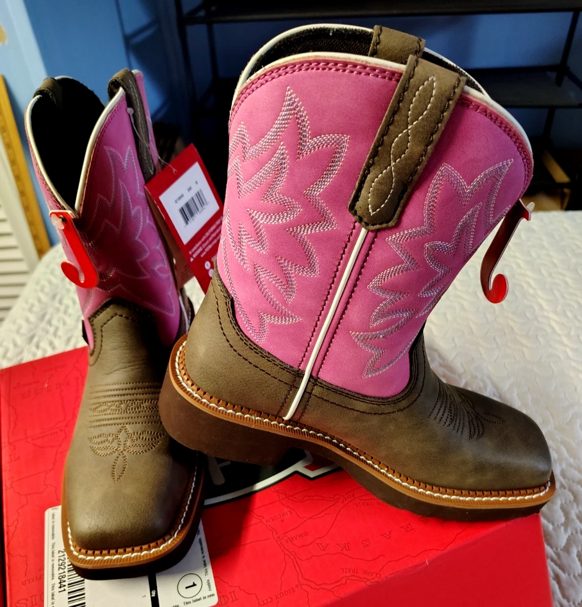JUSTIN REECE ENGLAND Sophia Femmes Cuir Randonneur Bottes en Olive Size UK 3 - 8