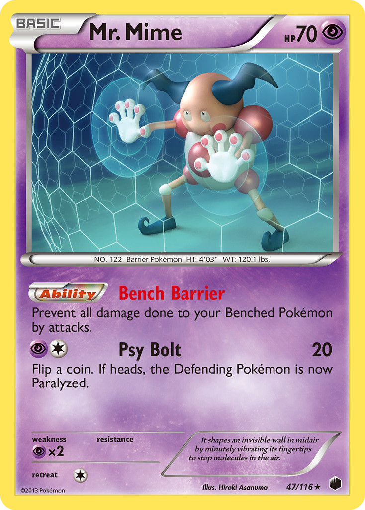Mr. Mime 047/116 Plasma Freeze Pokemon Card NM