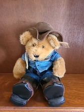 Russ Berrie Co. Vintage 16 Inch Plush Cowboy Teddy Bear Collectable With Tags