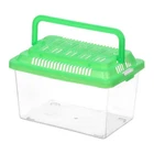  Small Animal Habitat Fish Tank Portable Plastic Handheld Turtle for Observing