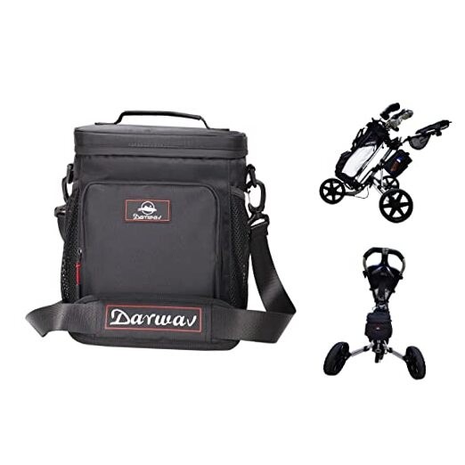 Cooler, 12-can Insulated Soft Cooler Bag, Fits On Golf Push Cart Black