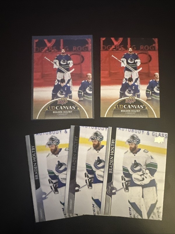 Braden Holtby 5 Card Lot Upper Deck UD Canvas Vancouver Canucks + Base