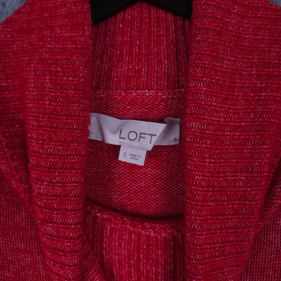 Ann Taylor LOFT Sweater Womens Small Red Turtleneck Soft Knit Pullover Casual - Image 3 of 4