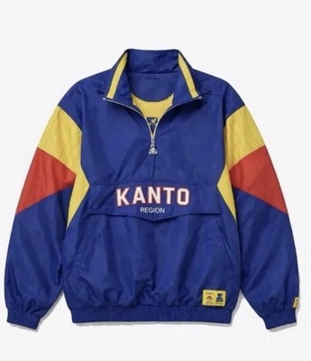 Pokemon x Target Starter Pullover Jacket Blue Kanto Region Windbreaker Large NEW
