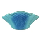 Vintage Van Briggle Large Fan Vase Planter Blue Green Ombré