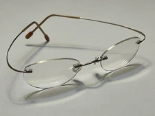 Marchon Airlock 2 720/16 52 Eyeglass Frames Rimless Wire Frame Gunmetal 140mm