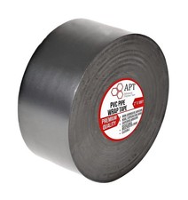 APT, 10 Mil 2" x 100 ft, Weatherproof Black PVC Pipe Wrap Tape for Corrosio...