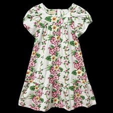 Royal Hawaiian Creations Muumuu Dress Pink Hibiscus Floral Luau Island Size L