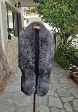 Luxury Fox Fur Stole Collar Wrap NWT - close-up view