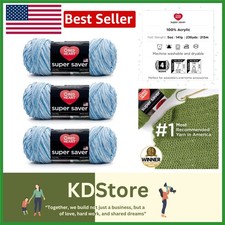 Super Saver Lapis Acrylic Yarn 3-Pack Versatile, Durable Colorful