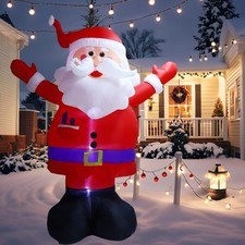 .8FT Inflatable Santa Decoration With 4 LED Lights For Holiday Party Yard Garden