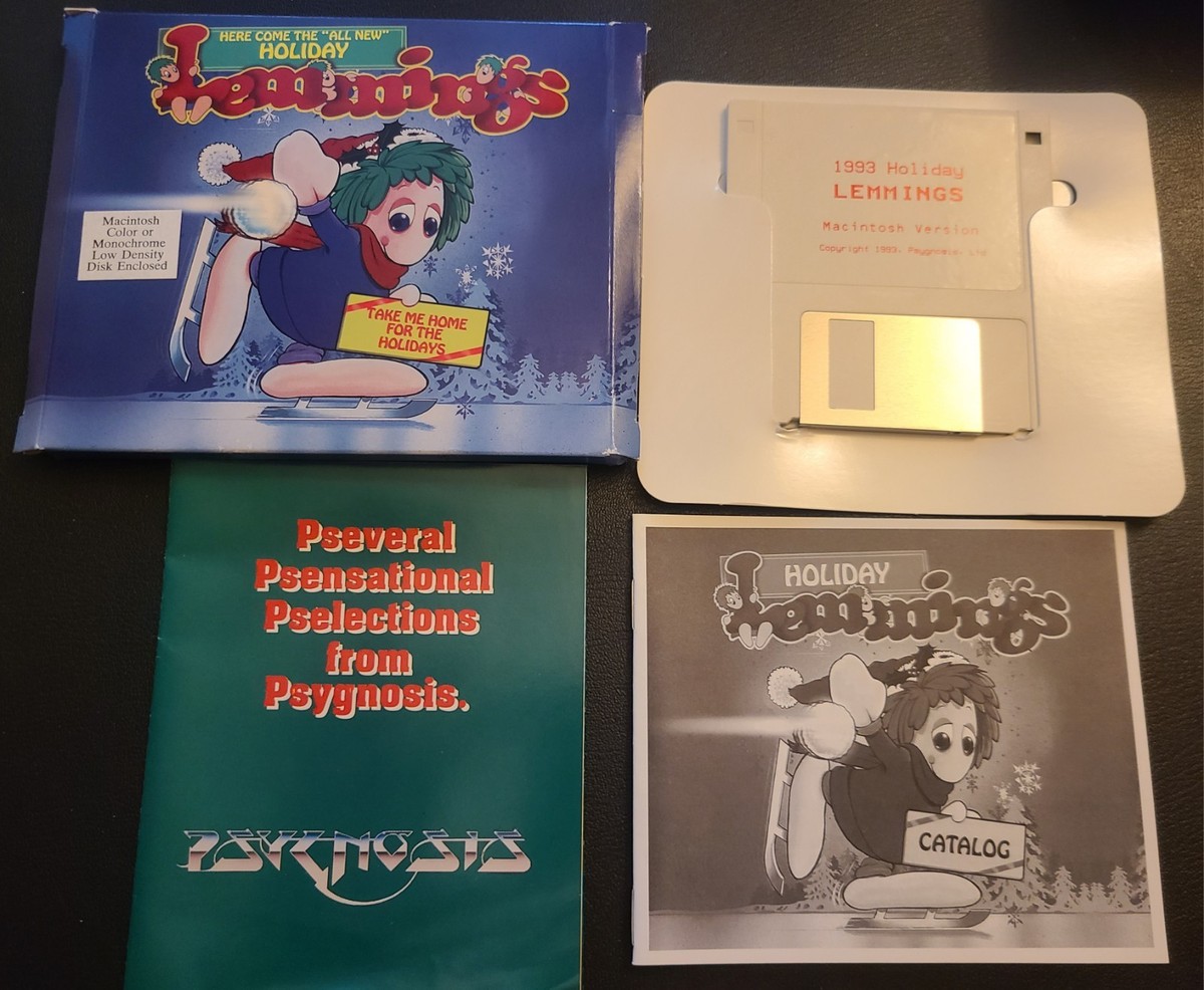 LEMMINGS Game For The Mac By Psygnosis (3 Disks) + Holiday
