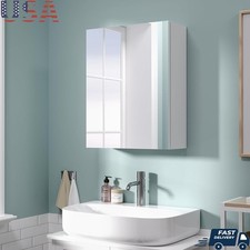 Silent Close Adjustable Shelf Medicine Cabinet ETL Certified Mirror Storage New