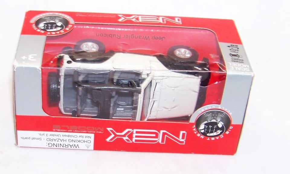 1:32 1:34 WELLY NEX JEEP WRANGLER RUBICON WHITE 4.5" NIB 43701CW - Image 2 of 4