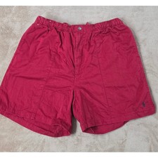 Vintage Polo Ralph Lauren Chino Shorts size Large Red 6" Drawstring EUC