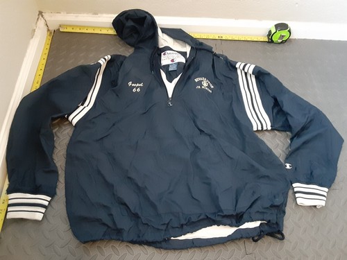 Champion, Vintage 1960s Champion Jacket Nevada Union Football Navy Blue Size Large #S1