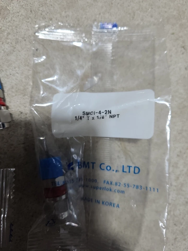 9.    Smci-4-4n. Stainless Steel Connector Fitting,1/8" Tube x 1/4" M NPT,  - Image 2 of 3