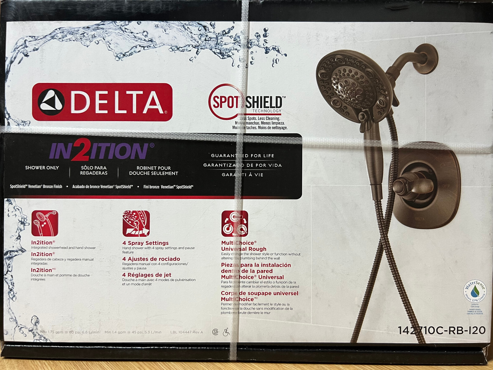 Delta Nura Venetian Bronze 1-handle Multi-function Round Sho