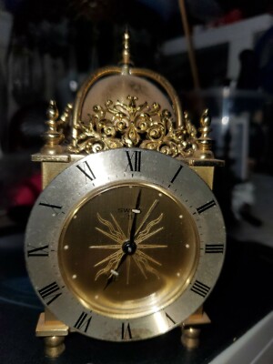 Vintage Brass Swiza 8 Day Travel Alarm Clock - Made in Swiss | eBay