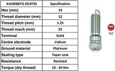 NGK SPARK PLUG QUALITY OEM 91970 / ILNAR8B7G