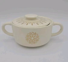 SCIO Fascination Gold Loops Vintage Sugar Bowl And Lid Mcm Collectible Retro