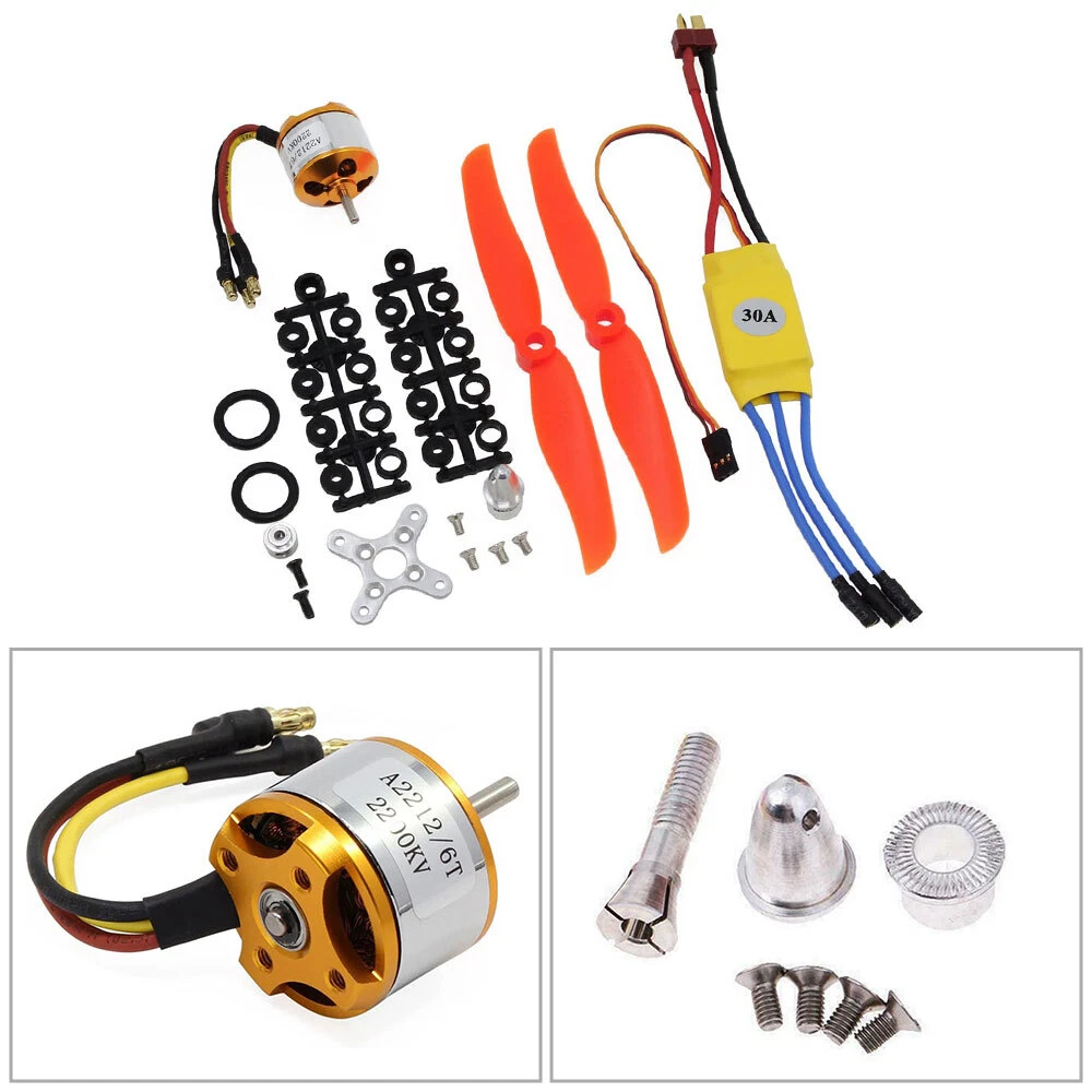 Electric Brushless Motor Parts 2200KV 342W 30A ESC For RC Plane Helicopter Model