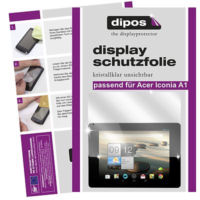 2x Schutzfolie für Acer Iconia Tab A1 klar Displayschutzfolie Folie Passgenau