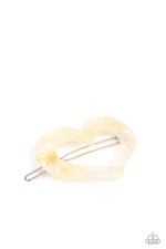 Paparazzi Hair Clip /HEART Not to Love - White