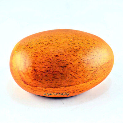 Wooden Urn For Human Ashes Oval Keepsake Urn River Stone ShapeEngraving Optional