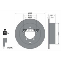 Textar 2X Bremsscheibe Hinten Ø262 Mm Voll FüR Mitsubishi Pajero Pinin H6_W