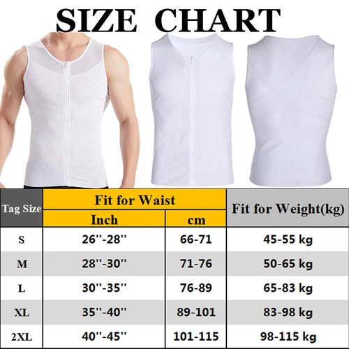 Männer Gynäkomastie präoperative postoperative Brustmappe Ordner Tank Abnehmen Shapewear - Bild 19 von 27