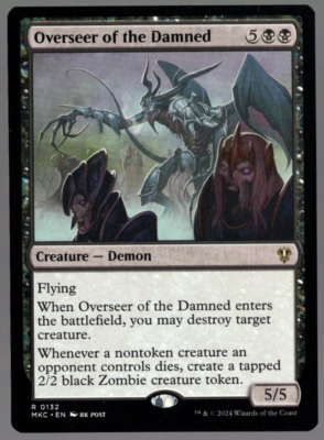 #ad Overseer of the Damned 0132 Non Foil Rare Murders at Karlov Manor MTG NM $1.54