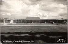Vintage 1951 Wyoming Photo RPPC Postcard SARATOGA INN, STATE PARK Sanborn Y-2736