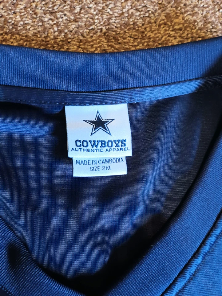 Camiseta Dallas Cowboys Adulto Azul Marino #9 Tony Romo Fútbol NFL Hombres 2XL 🔥 Foto 3 de 4