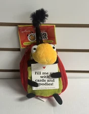 Hallmark Bug'Em Plush Ladybug Reusable Gift Bag/Pouch NEW