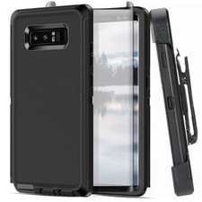 For Samsung Galaxy Note 8 Shockproof Defender Black Case W/Belt Clip  Screen