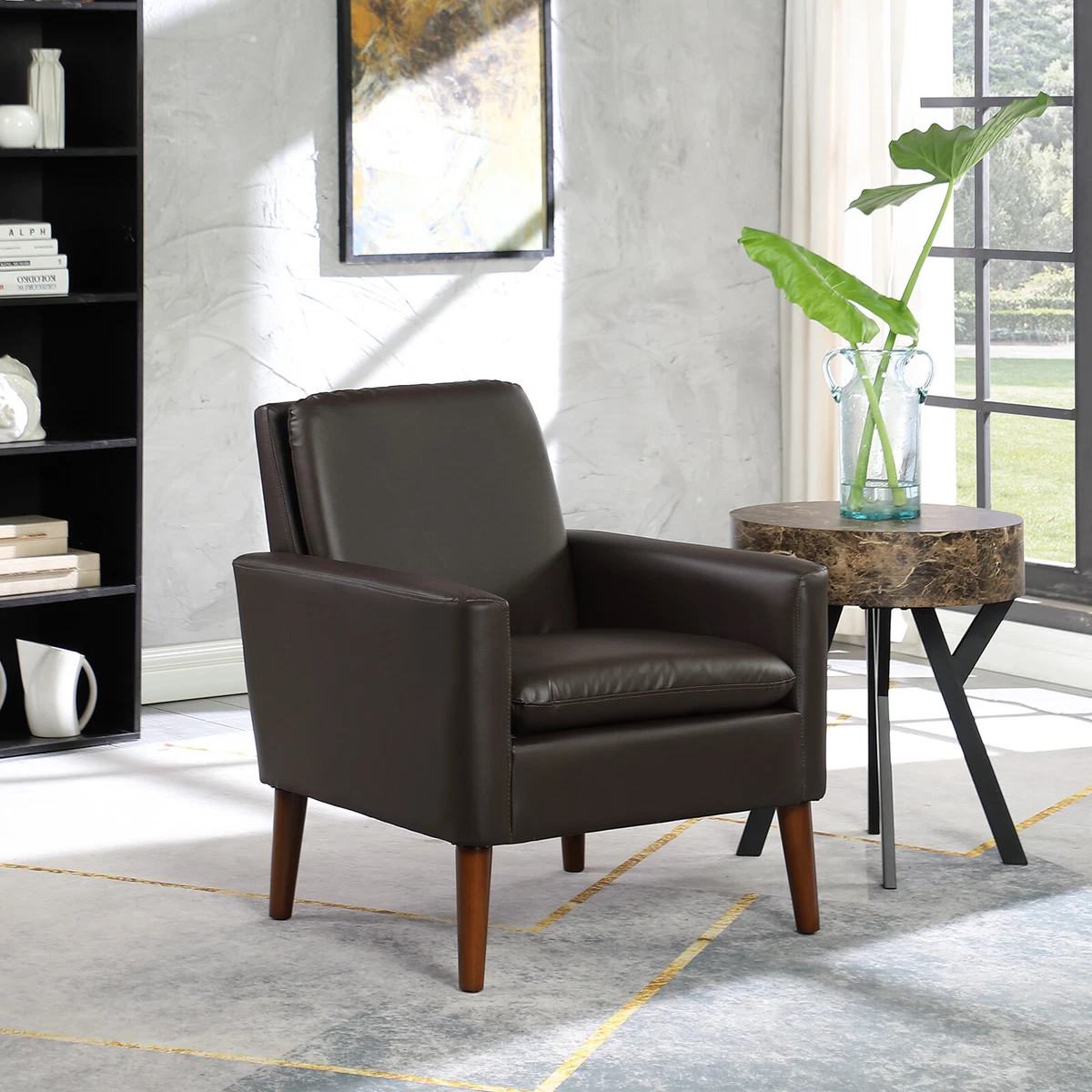 Leather single armchair new arrivals