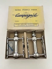 NEW Vintage Campagnolo Pedali Record Track Pedal Set Nuovo 9/16" Pista NOS