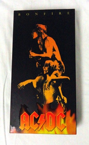 AC/DC Bonfire 3 CD Box Set, Booklet, Poster, Tattoo & Rare Guitar Pick ...